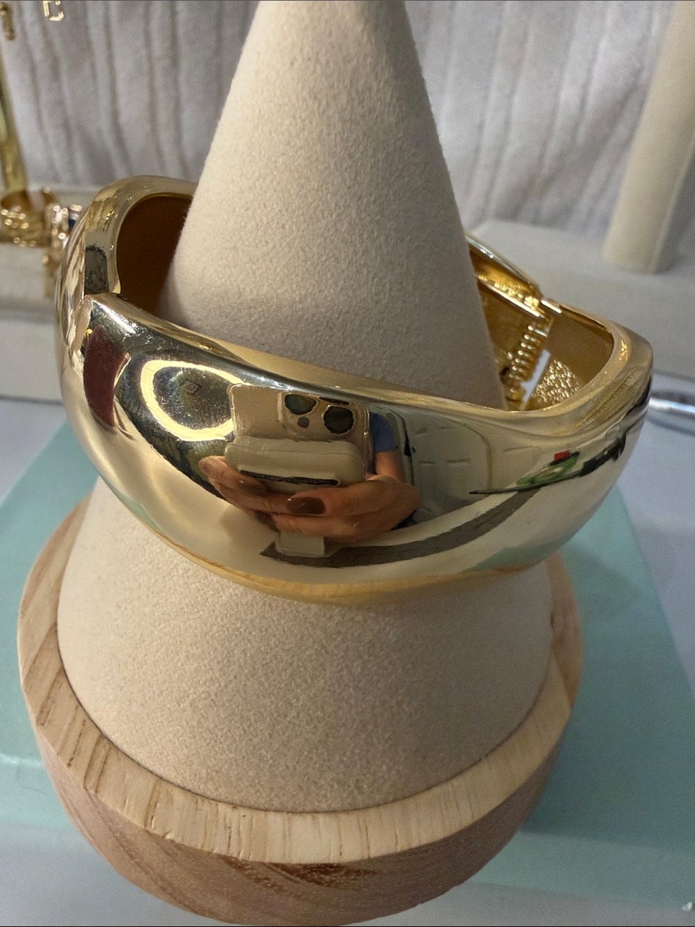 Gold Tone Women's Statement Bangle Bracelet